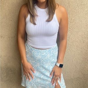 Blue Patterned Skirt!